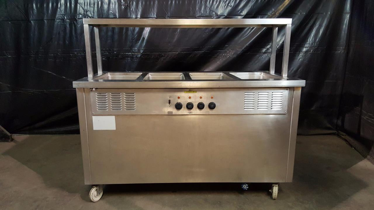 Used-Delfield Shelleysteel SH-4-NU Four Well Electric Steam Table Serving Line-BUYREL