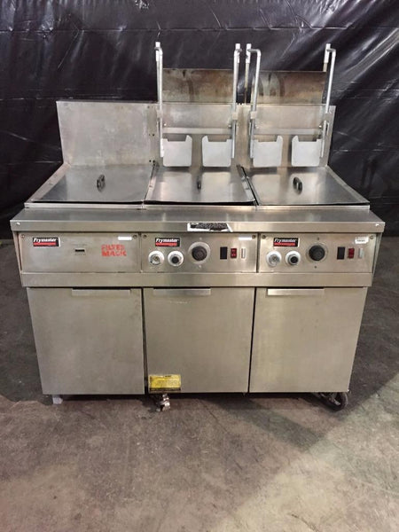 Used-Frymaster FM245EBLSC Filter Magic II 2 Bank Fryer w/ Dump Station-BUYREL