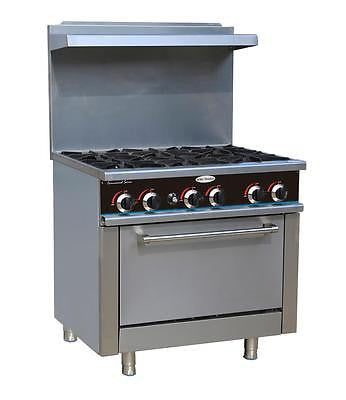 ServWare SGR-6 6 burner gas range w/ full size oven BRAND NEW IN BOX - BUYREL