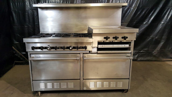 Used-Sunfire SX Series 60" Gas 6 Burner Range w/ 24" Griddle-BUYREL