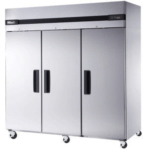 BSF72T-3 Solid Doors Stainless Freezer, Top Mounted-buyREL