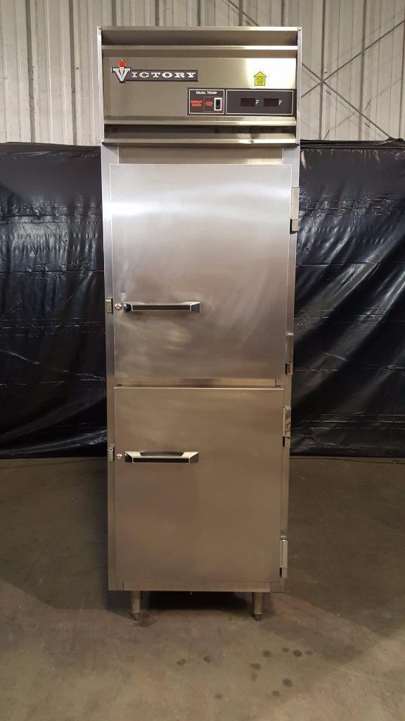 Used-Victory RFSA-1D-S7HD Stainless Steel Half Door Cooler/Freezer Combo-BUYREL