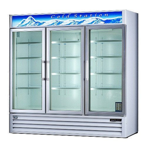 BAGR72 -72 CuFt. 3 Swing Glass Doors Refrigerator (Swing)-buyREL