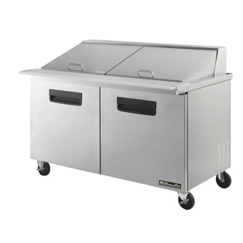 BAMT60 -2 Doors 60" All Stainless Prep. Table with 24 Pans / Mega top, 60"-buyREL