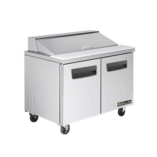 BAPT48 -2 Doors All Stainless Prep. Table with 12 Pans / 48"-buyREL