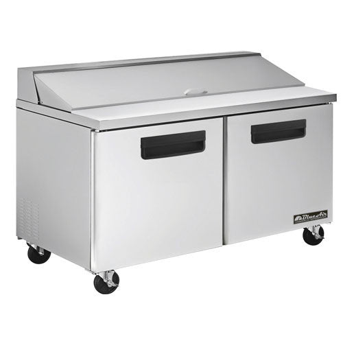 BAPT60-2 Doors 60" All Stainless Prep. Table with 16 Pans / 60"-buyREL