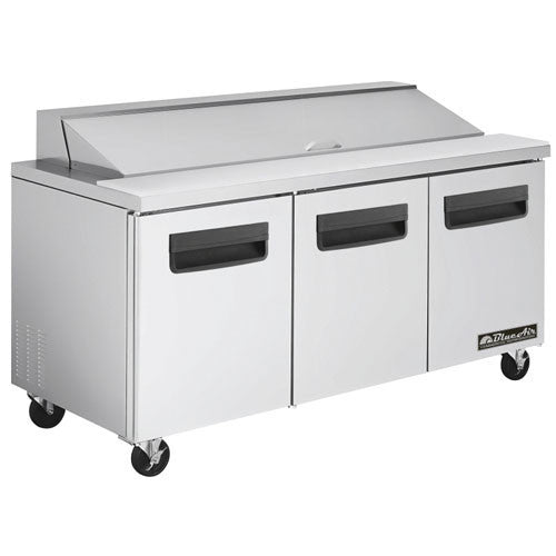 BAPT72-3 Doors All Stainless Prep. Table with 18 Pans / 72"-buyREL