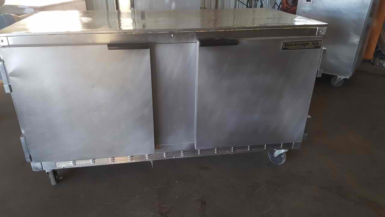 Used-Beverage Air UCR60A Undercounter 60" Two Door Refrigerator-buyREL