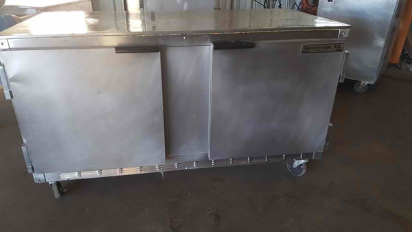 Used-Beverage Air UCR60A Undercounter 60" Two Door Refrigerator-buyREL