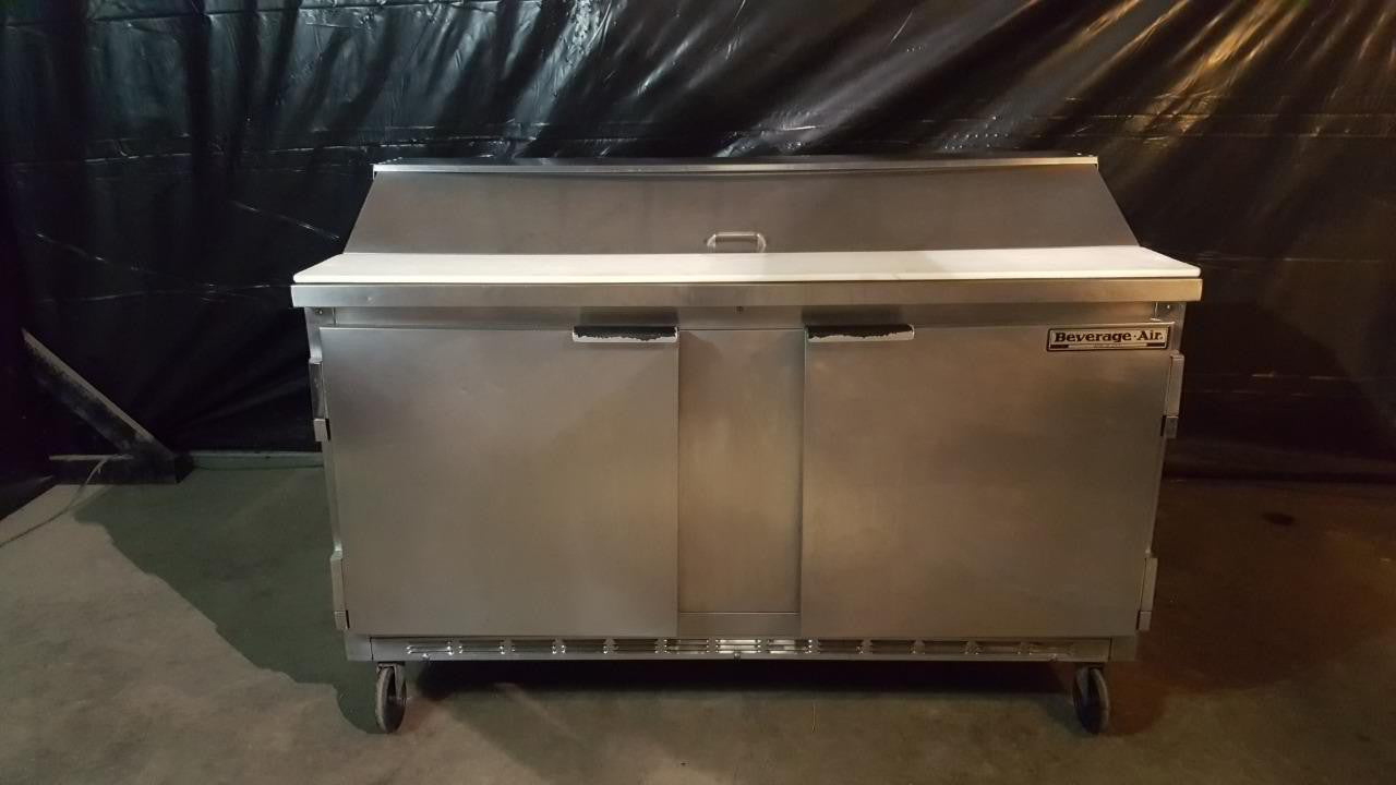 Used-Beverage-Air SP60-16 60" Two Door Refrigerated Salad/Sandwich Prep Table-buyREL