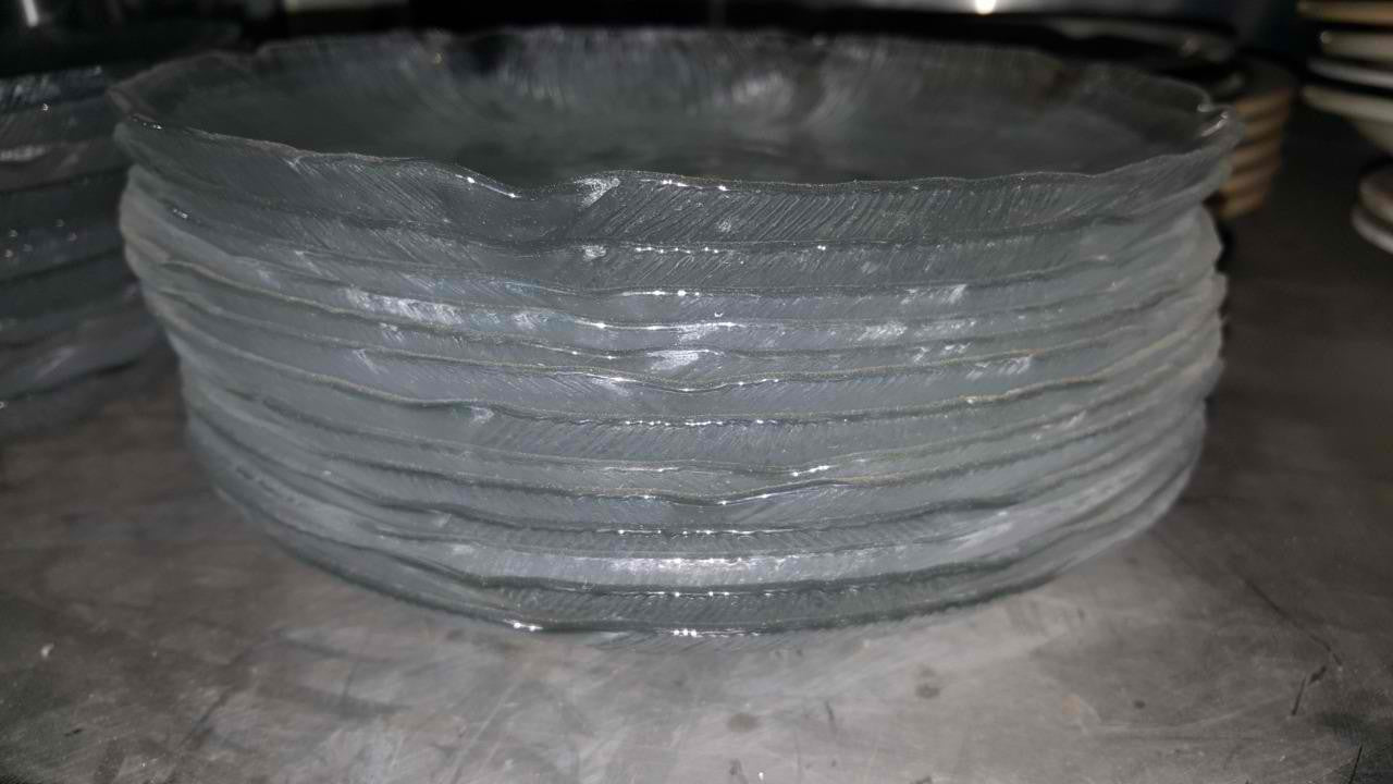 Used-Set of 24 Glass Salad Plates-buyREL