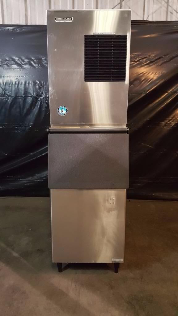 Used- Hoshizaki KM-500MAE 500 lb. Ice Machine w/ 300 lb. Stainless Bin-buyREL