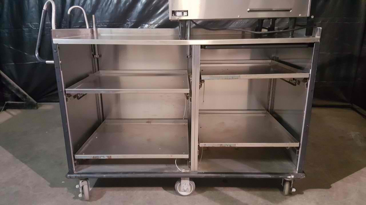 Used-Lakeside 68010 Four Shelf Stainless Vending Cart w/ Pull-Out Shelves-buyREL