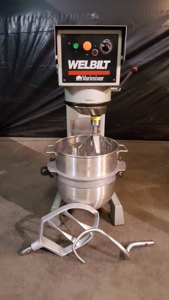 Used-Welbilt Varimixer W40 40qt. Mixer w/ Dough Hook, Wing Whip, & Flat Paddle-used