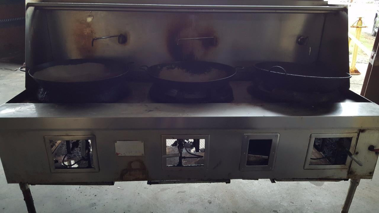 Used-Town Food Service Y-3-SS-N Three Chamber Gas Wok Range-buyREL