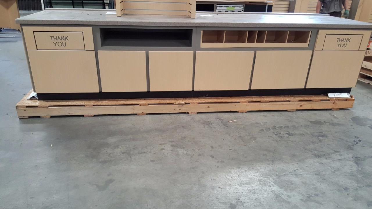 New-11' Food Convenience Store Counter w/ Trash Disposal-buyREL