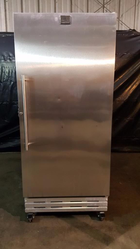 Used-Kelvinator KFS220RHY0 Single Door Stainless Steel Economy Freezer-buyREL