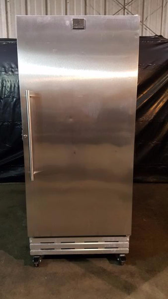 Used-Kelvinator KFS220RHY0 Single Door Stainless Steel Economy Freezer-buyREL