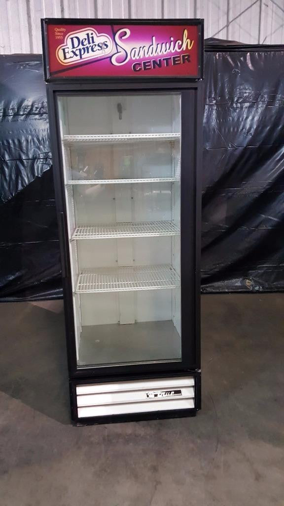 Used-True GDM-19 Black Glass Door Merchandiser, 19 cu. ft.-buyREL