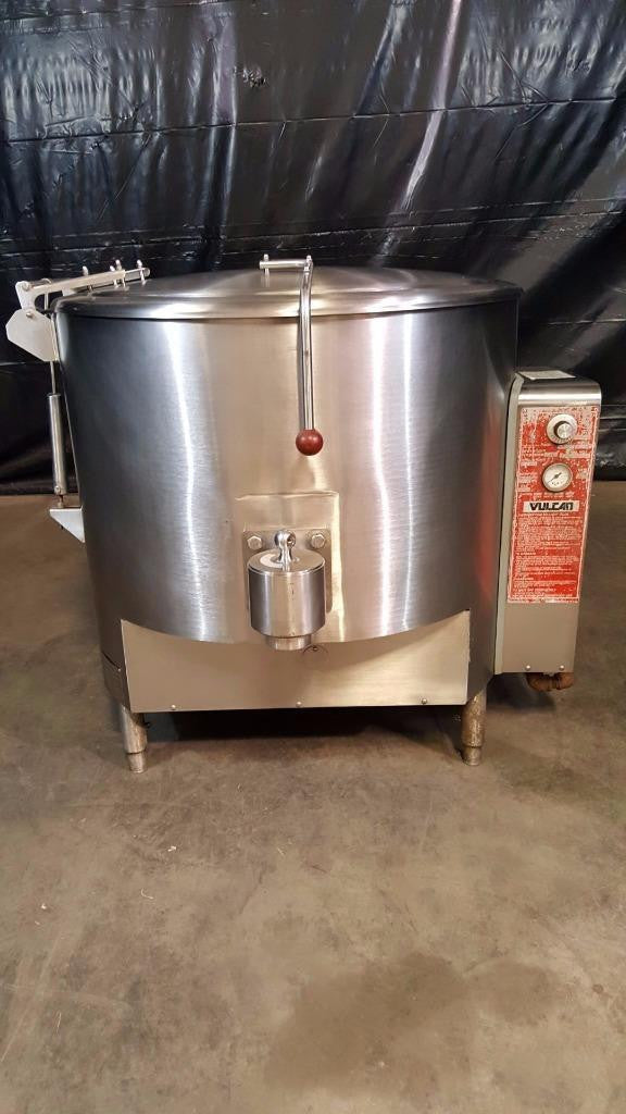 Used- Vulcan GS60E Natural Gas 60 Gallon Stationary Steam Jacketed Kettle-buyREL