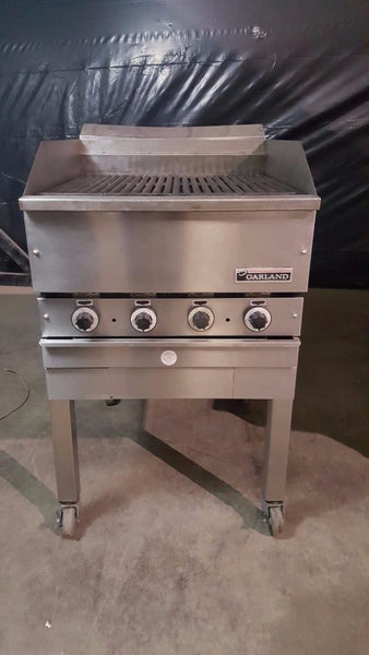 Used-Garland G80-24B 24" Charbroiler on Floor Stand-buyREL
