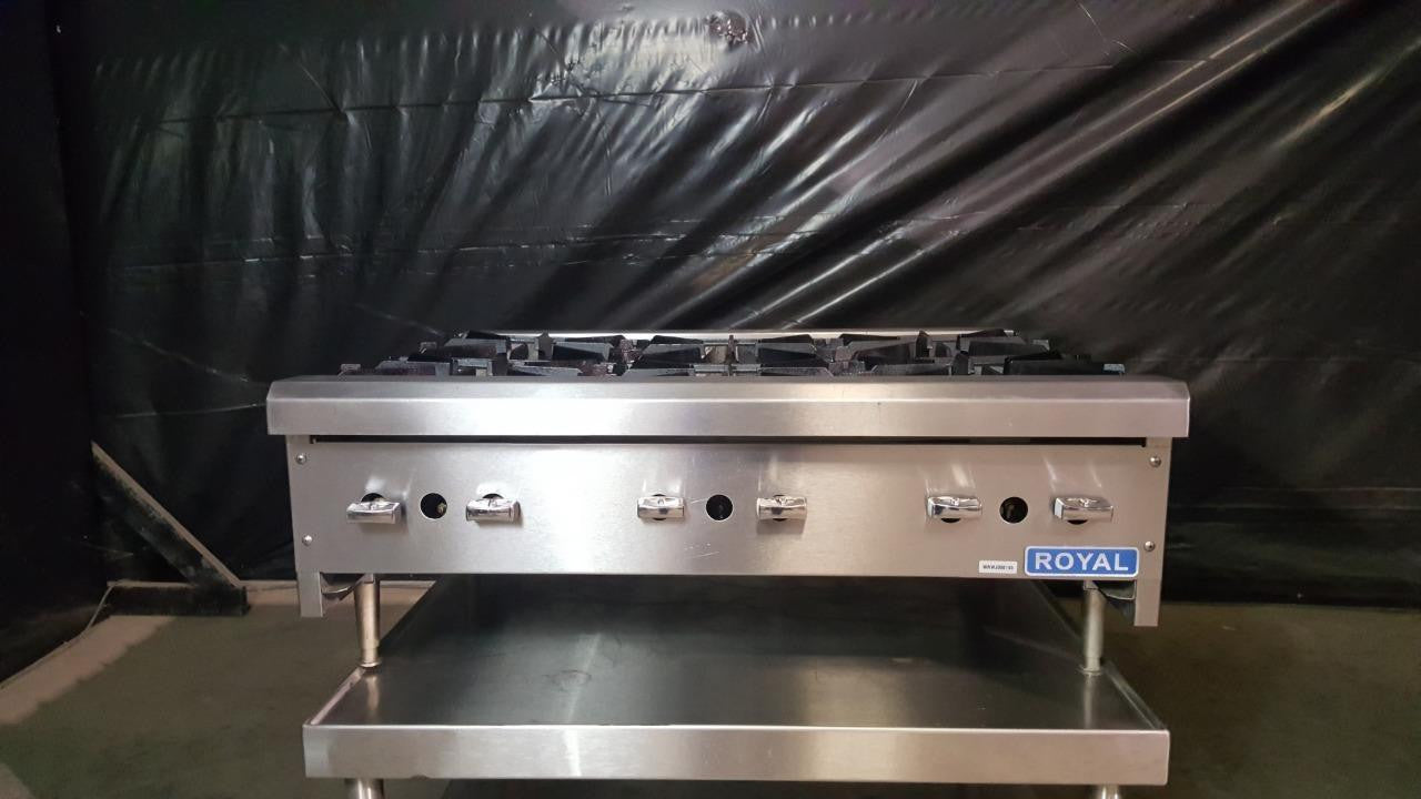 Used-Royal Range RHP-36 Gas 6 Burner Hot Plate-buyREL