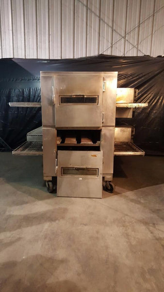 Used-Lincoln 1204/1004 Double Stack Conveyor Pizza Oven-buyREL